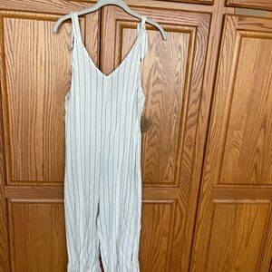 Striped White Jumpsuit